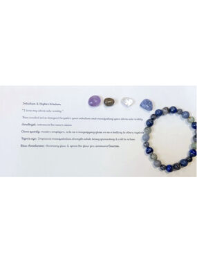 Intent Beaded Bracelet Witj Tumbled Crystals & Card